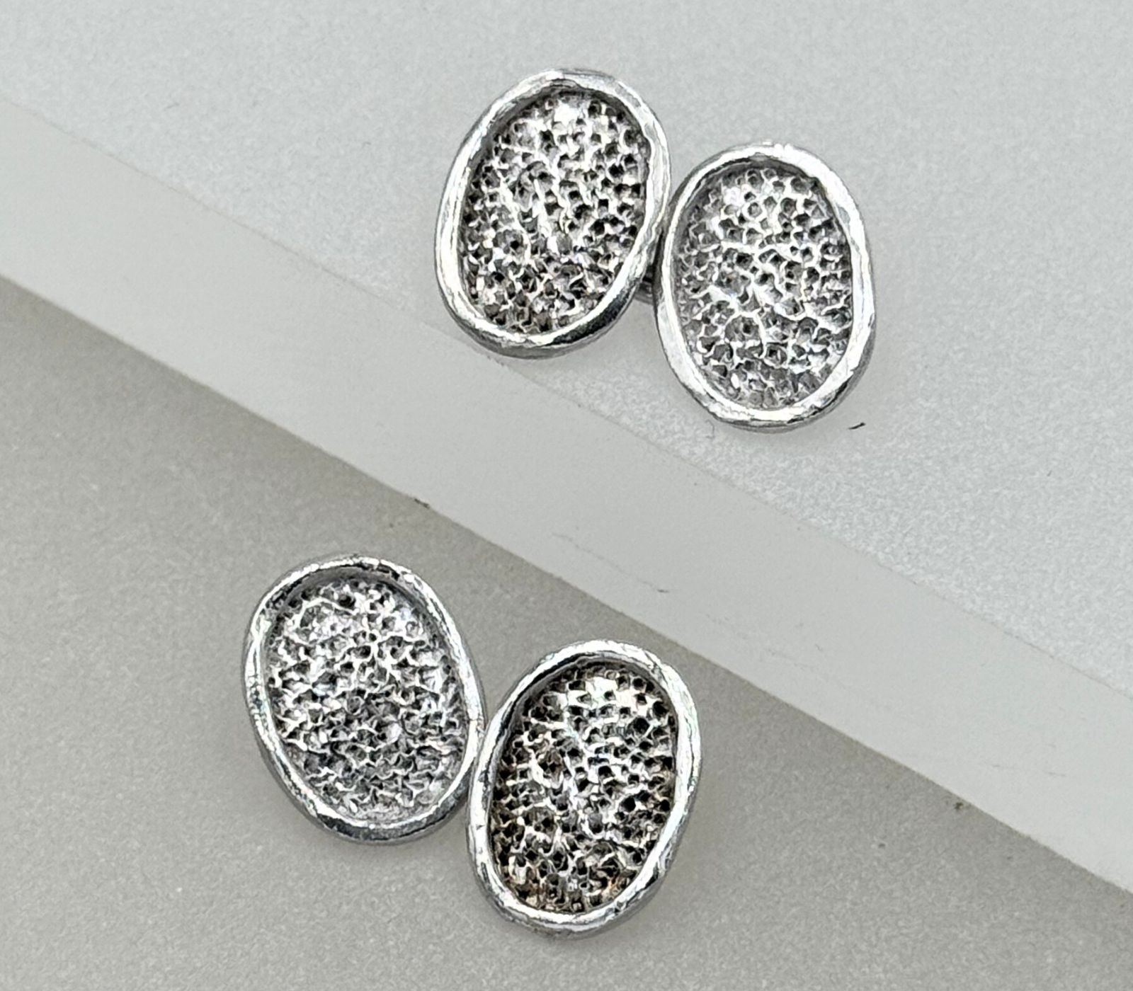 gemelli ovali in argento