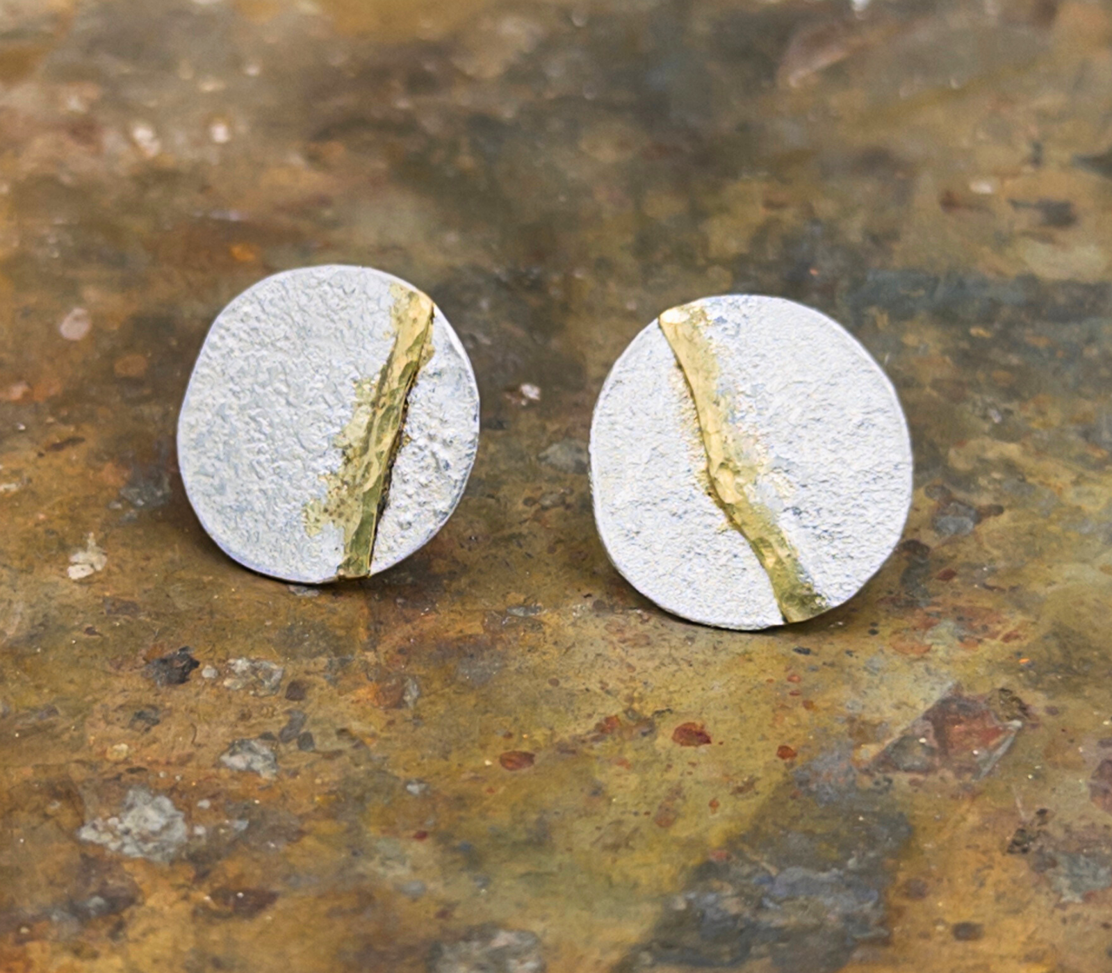 orecchini kintsugi tondi