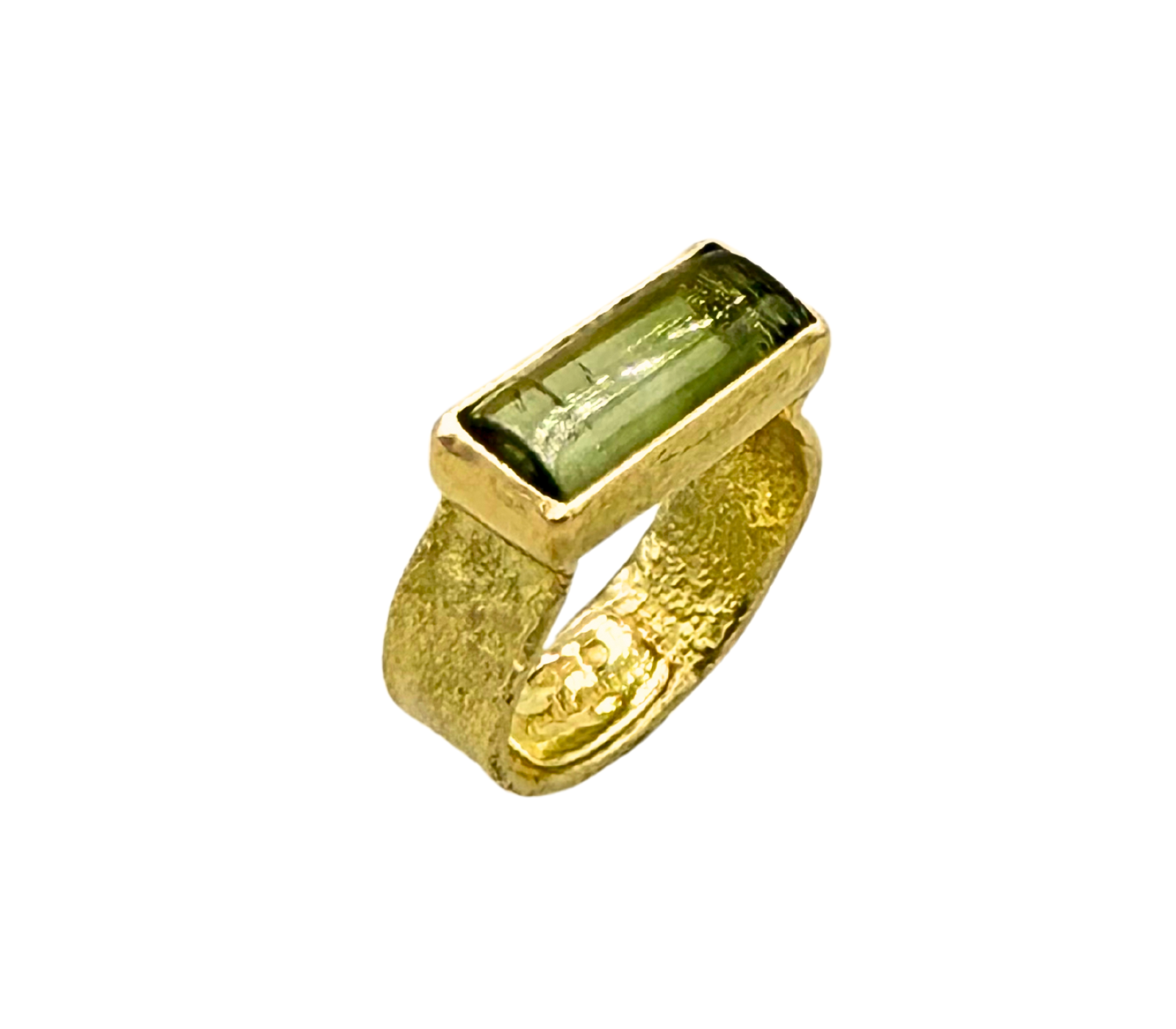 anello tormalina rettangolare