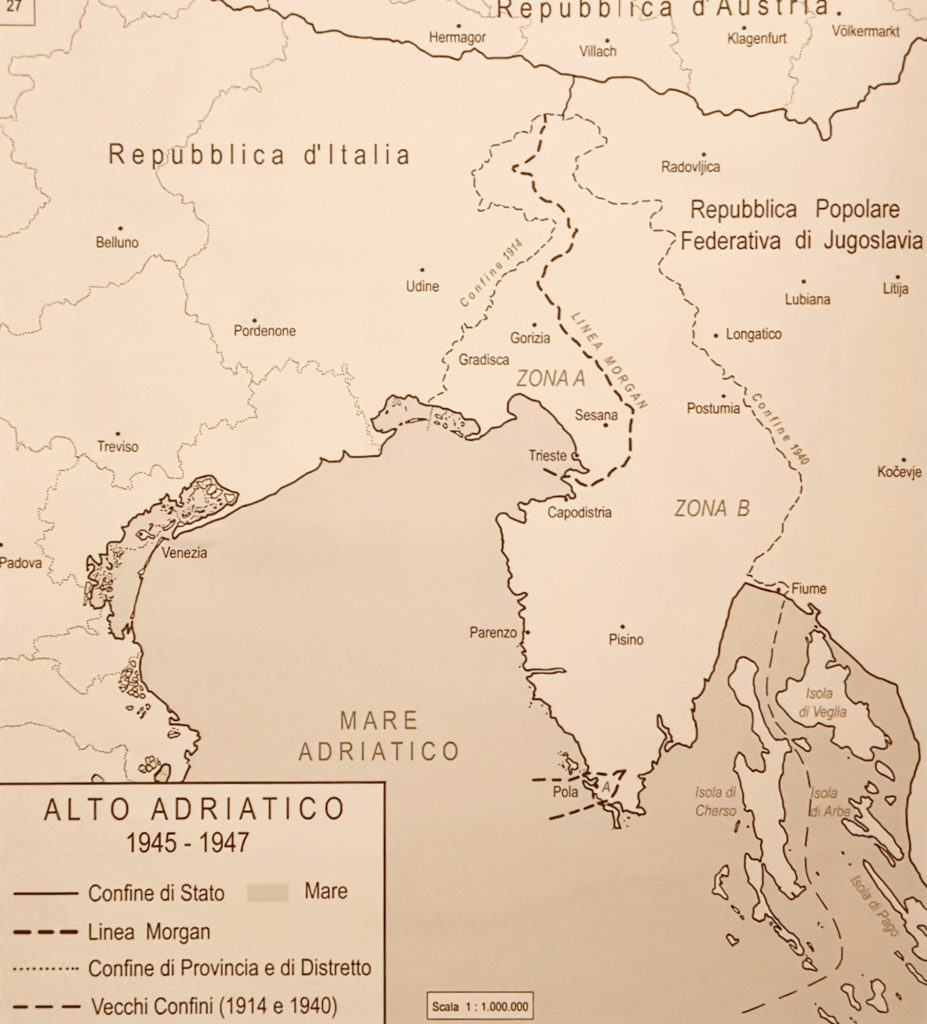 Alto Adriatico 1945-1947, la "Linea Morgan" (Franco Cecotti, "Il tempo dei confini", IRSML, pag. 118)