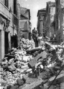 Zara distrutta dai bombardamenti nel 1944