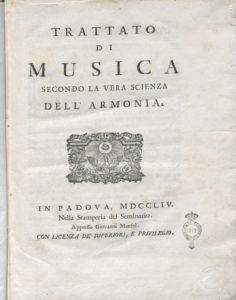 "Trattato di musica secondo la vera scienza dell'armonia" di Giuseppe Tartini