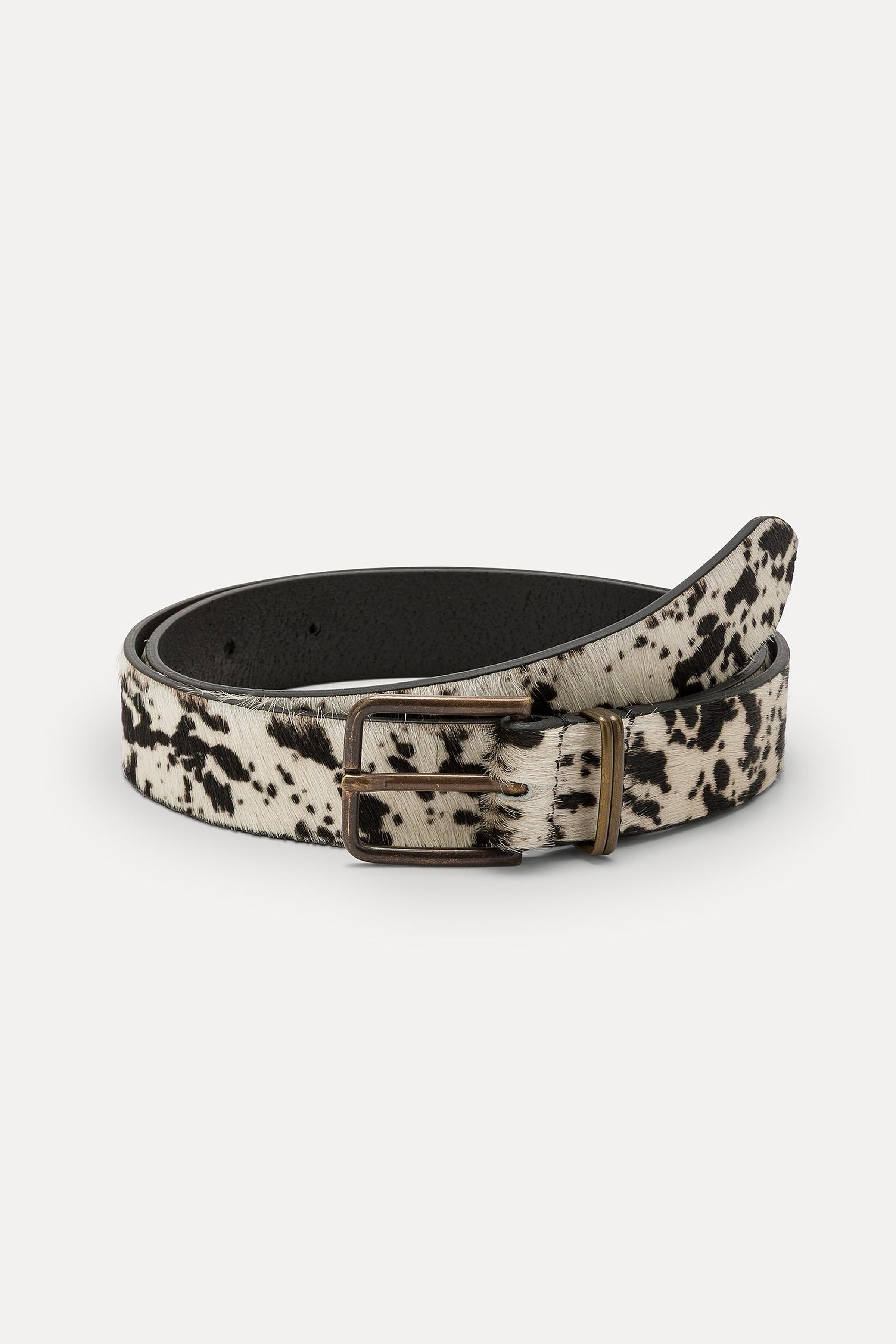 Spotted pony hair belt display picture 2