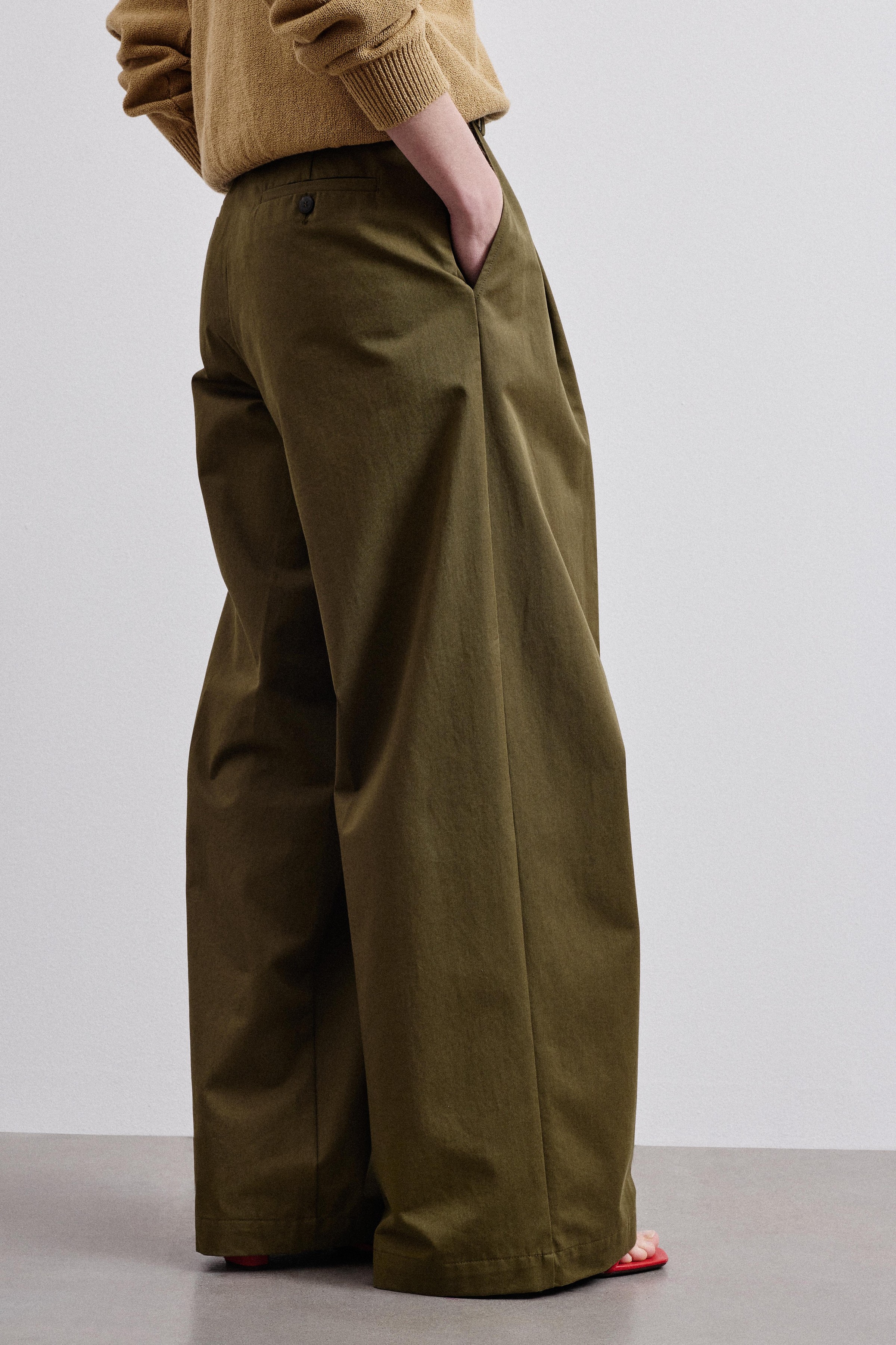 【WONDER WONDER】Polman Double Brushed Wide Cotton Pants WONDER WONDER】Polman Double Brushed Wide Cotton Pants