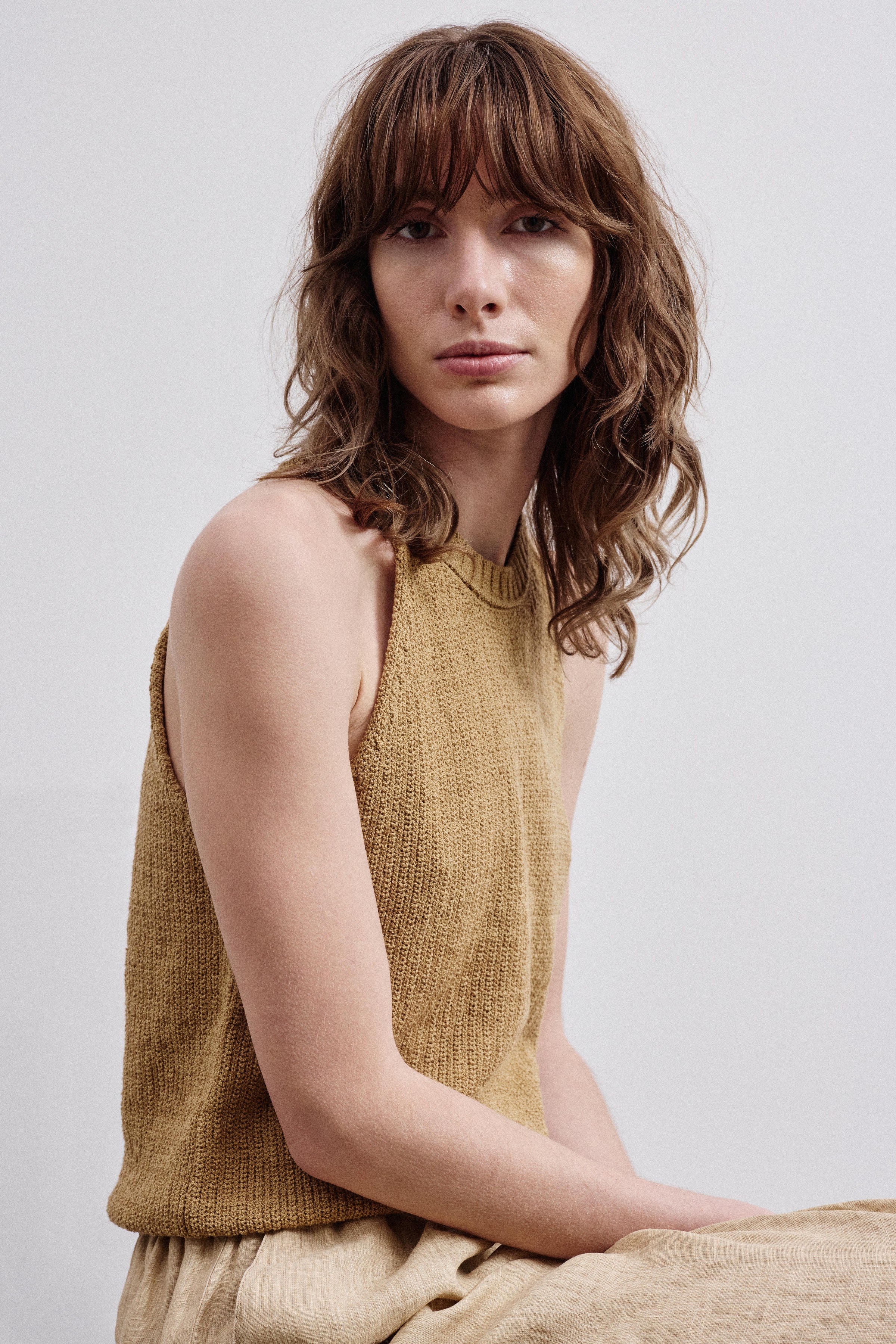 トップス namacheko 20ss Knit tank top トップス namacheko 20ss Knit tank top