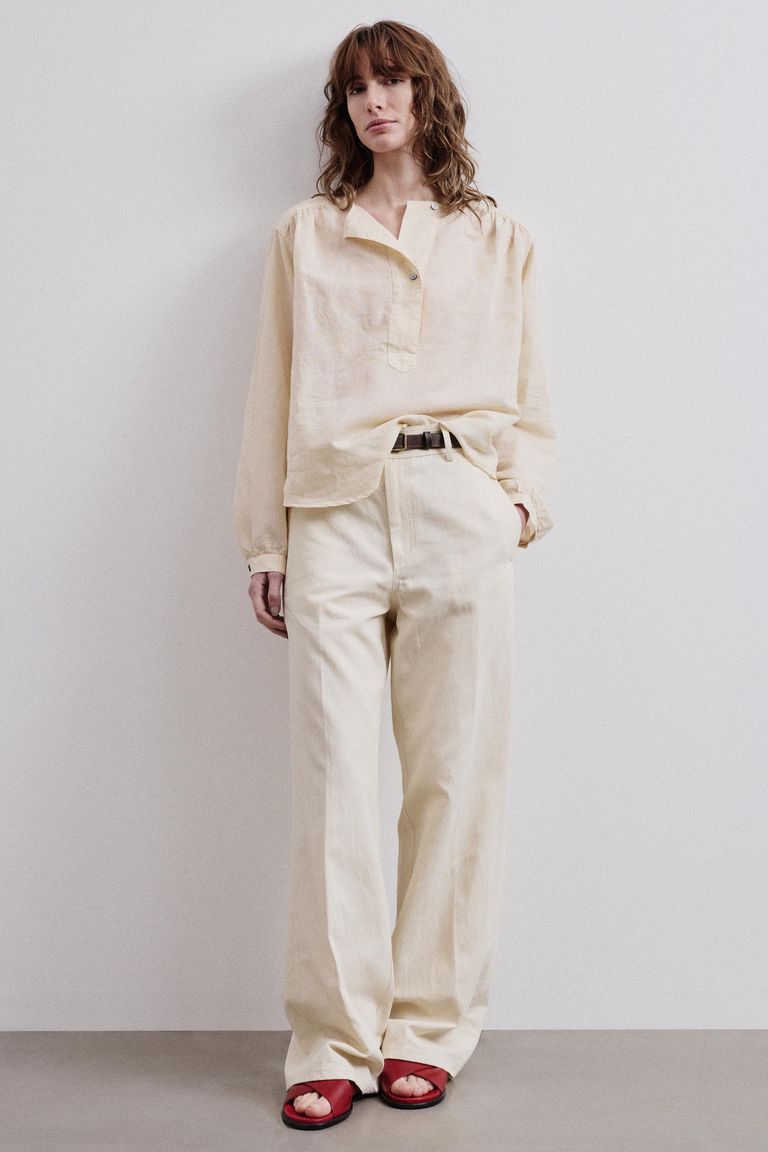 トップス marka HABUTAE SILK SILK WORK SHIRT size3 Crinkle Silk Habutai Classic Collar Shirt | EILEEN FISHER