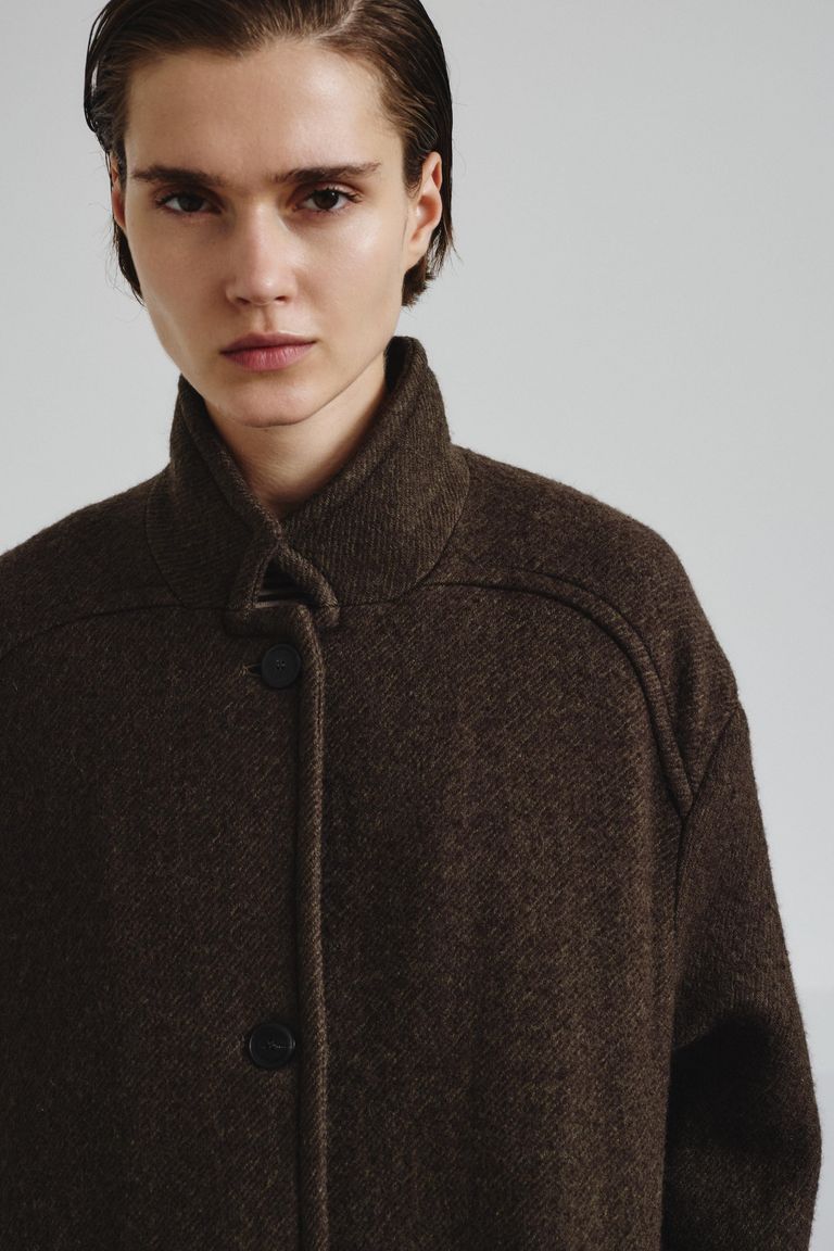 Double wool cotton coat