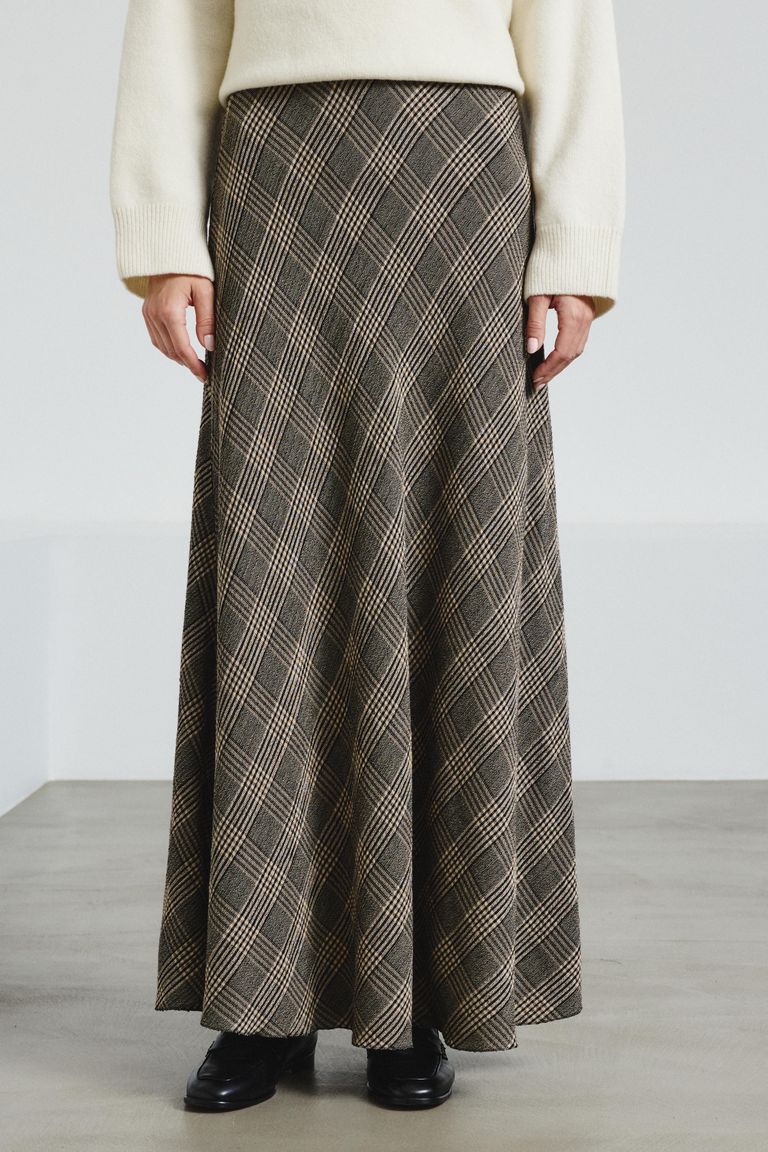 Prince of wales flannel skirt