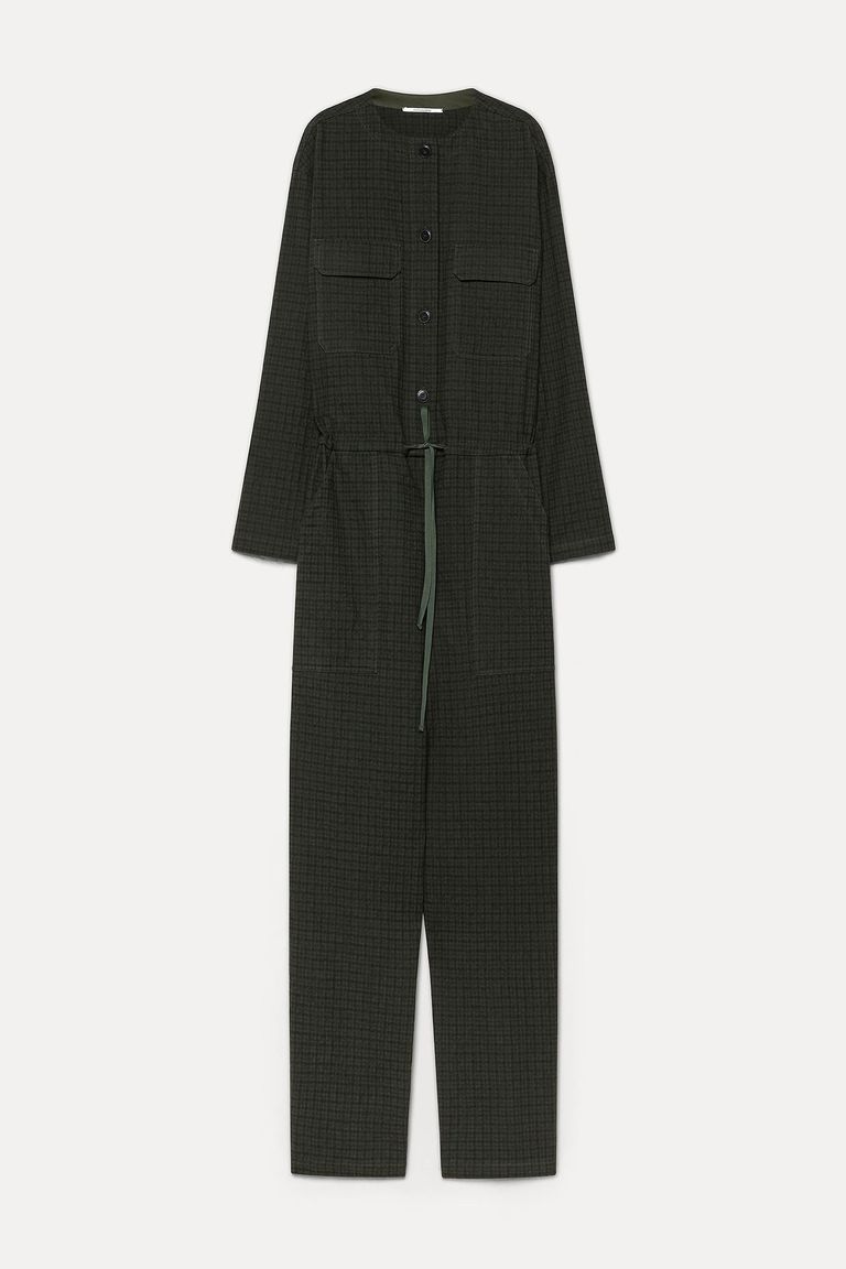 Felted microcheck jumpsuit