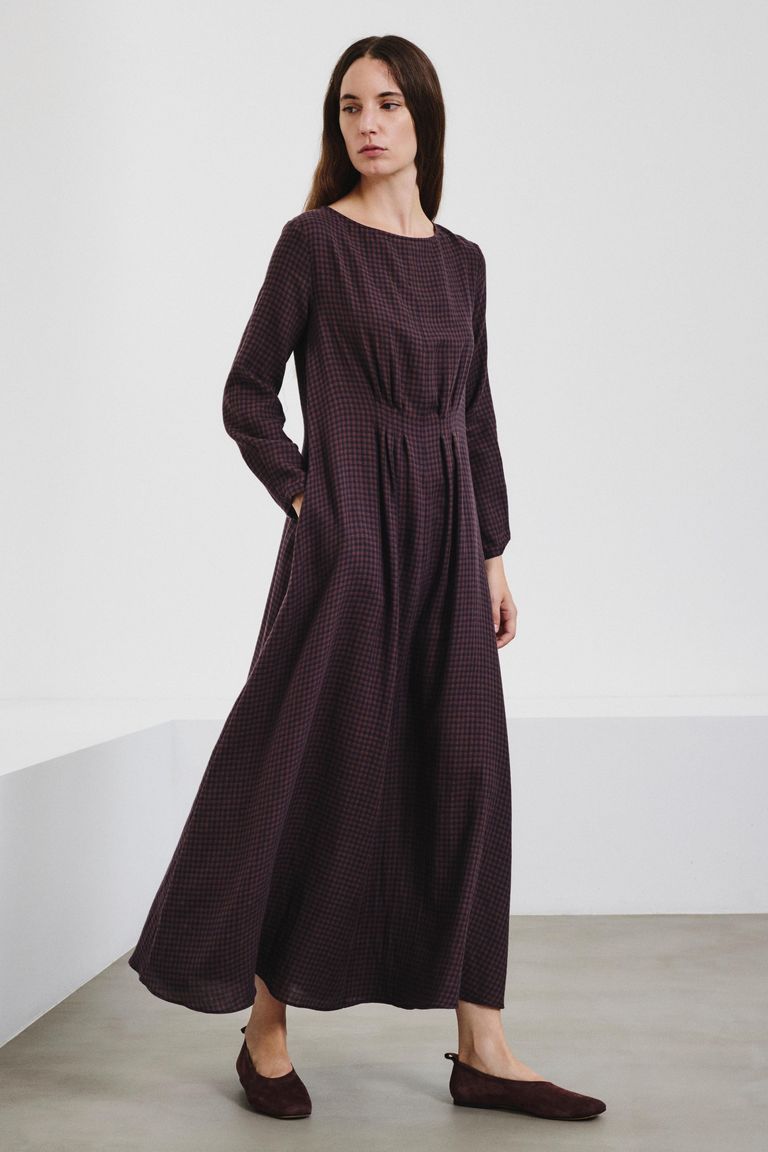 Robe en flanelle à motif Vichy