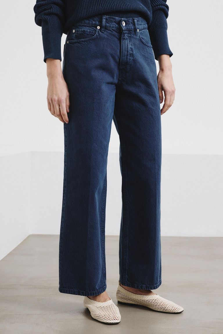 Straight-fit cotton drill trousers