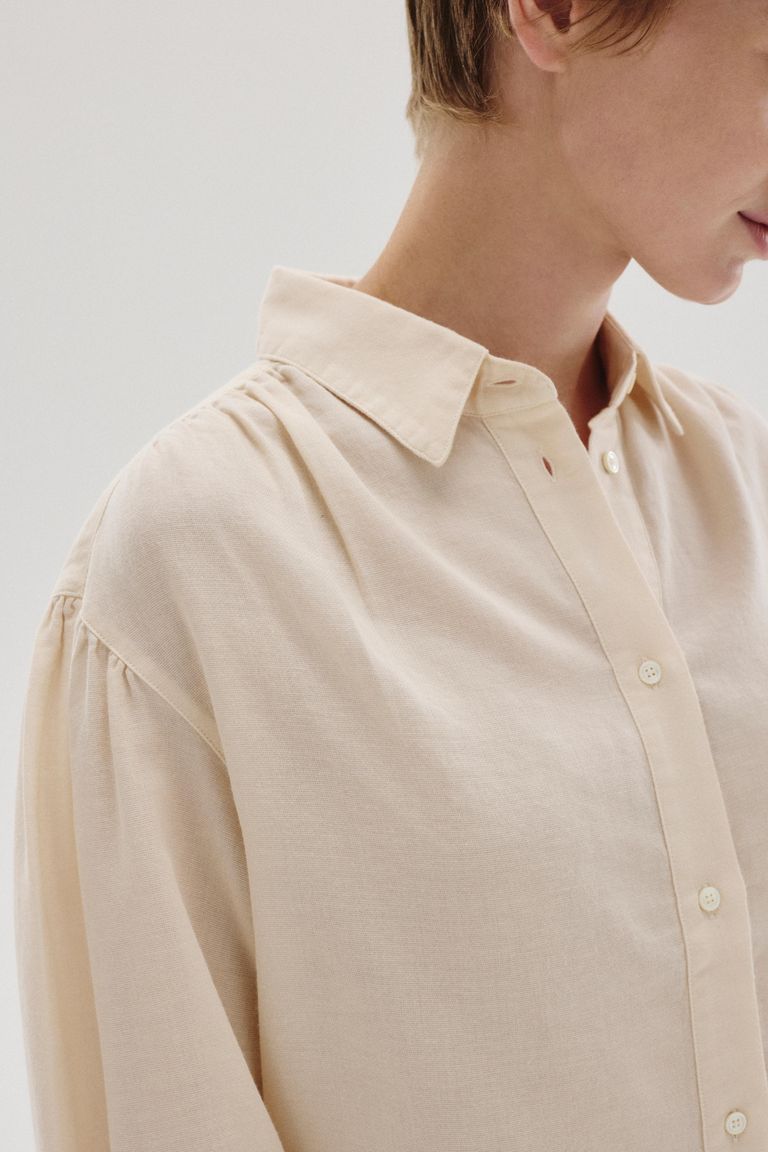 Chemise en micro-armure de coton et laine