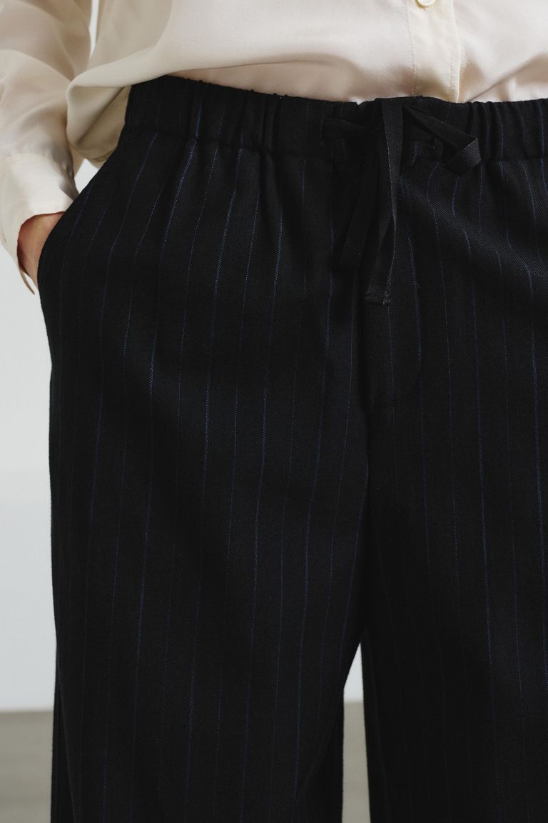 Pinstriped trousers
