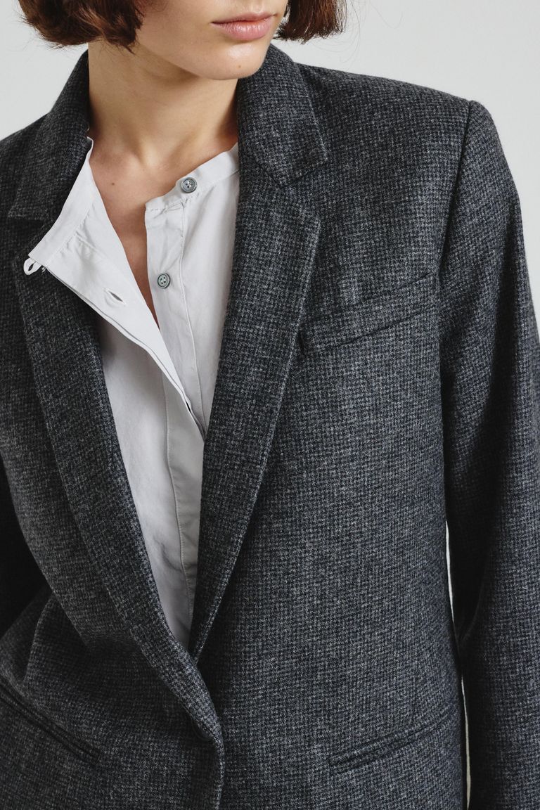 Micro houndstooth jacket