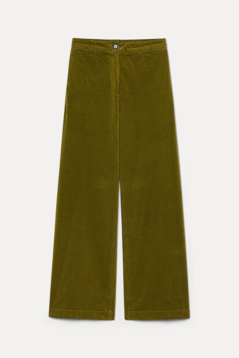 Iconic corduroy trousers avocado