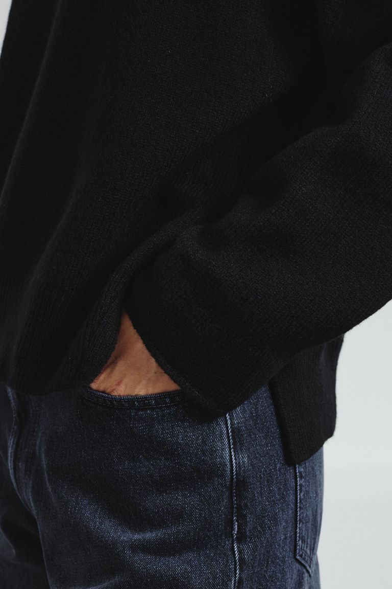 Turtleneck in felted merino wool