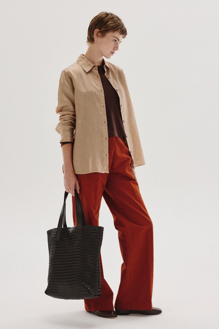 Pantalone iconico in drill di cotone smerigliato cotto