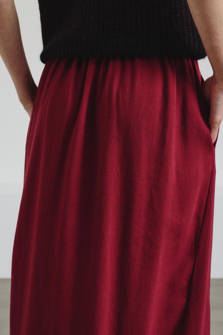 Jupe en flanelle crèpe