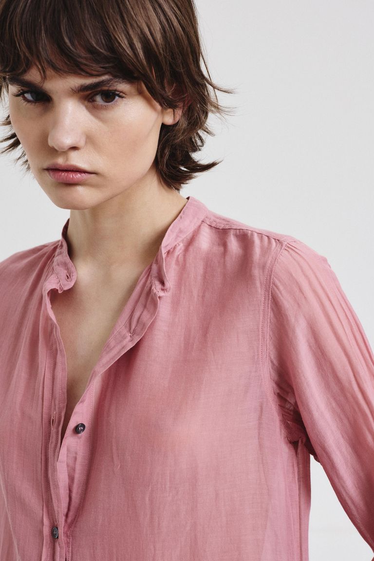 Cotton and silk muslin shirt