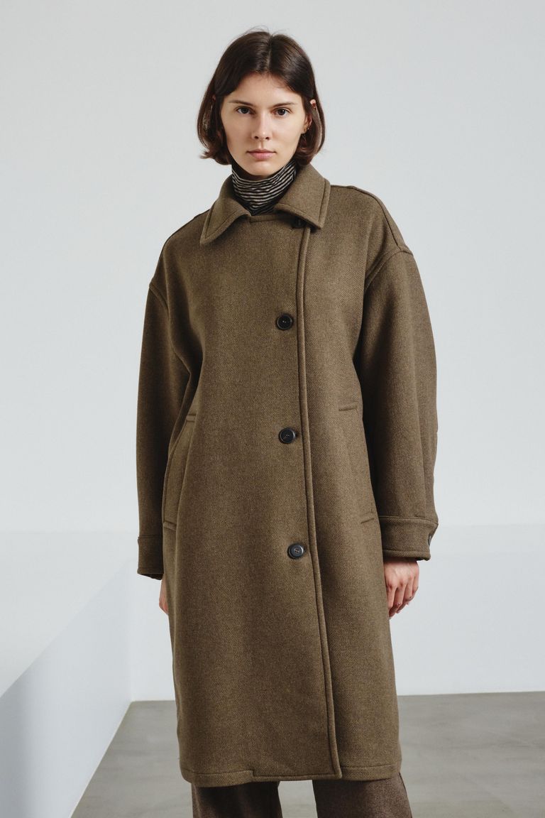 Felted wool cloth coat