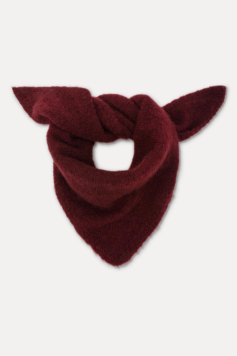 Foulard en maille de mohair et laine