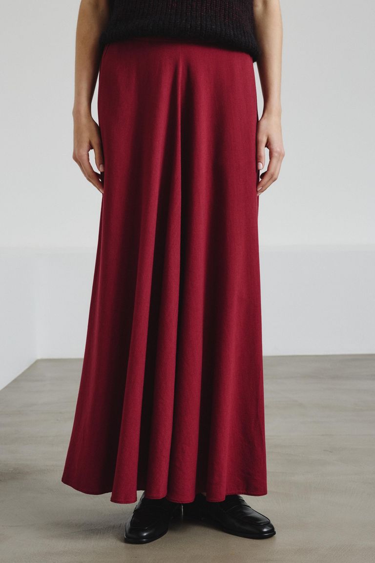 Jupe en flanelle crèpe