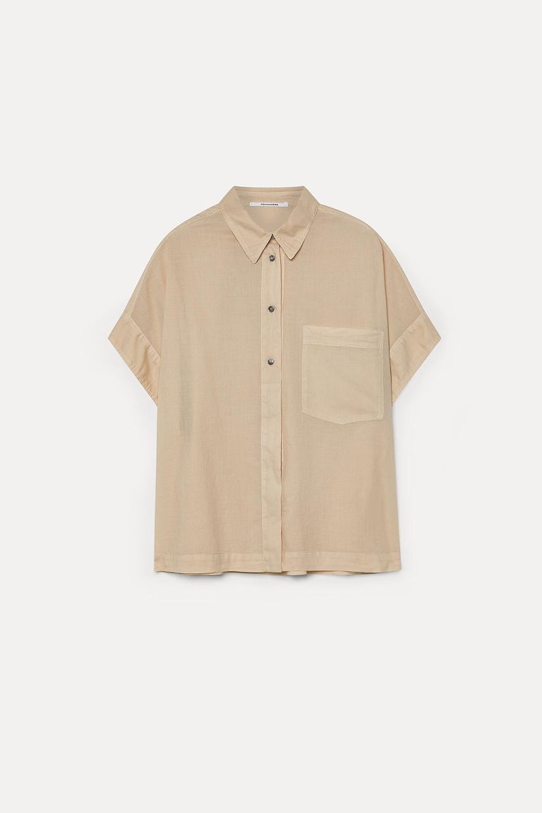 Chemise sans manches en mousseline de coton