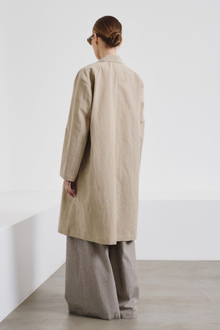 Linen and cotton panama coat
