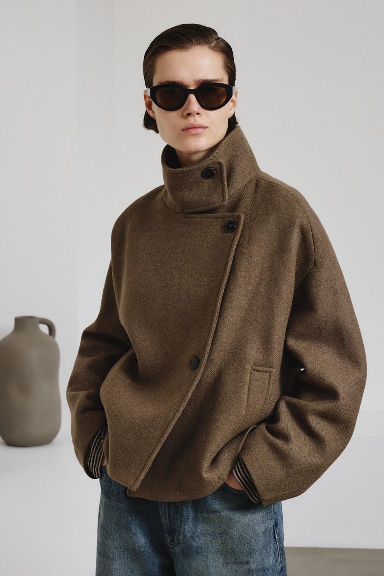 Felted wool cloth peacoat