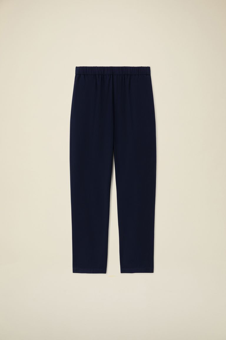 Trousers with elastic waist navy