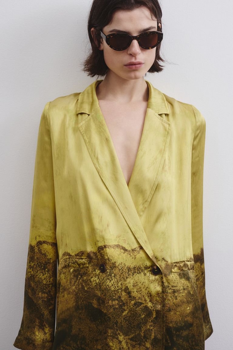 Cappotto in raso stampato