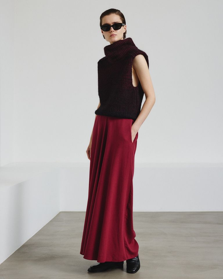 Gonna in flanella crèpe