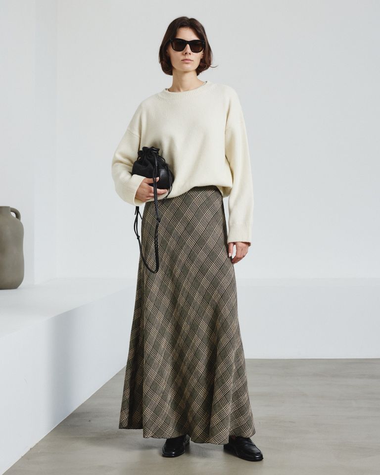 Gonna in flanella principe galles