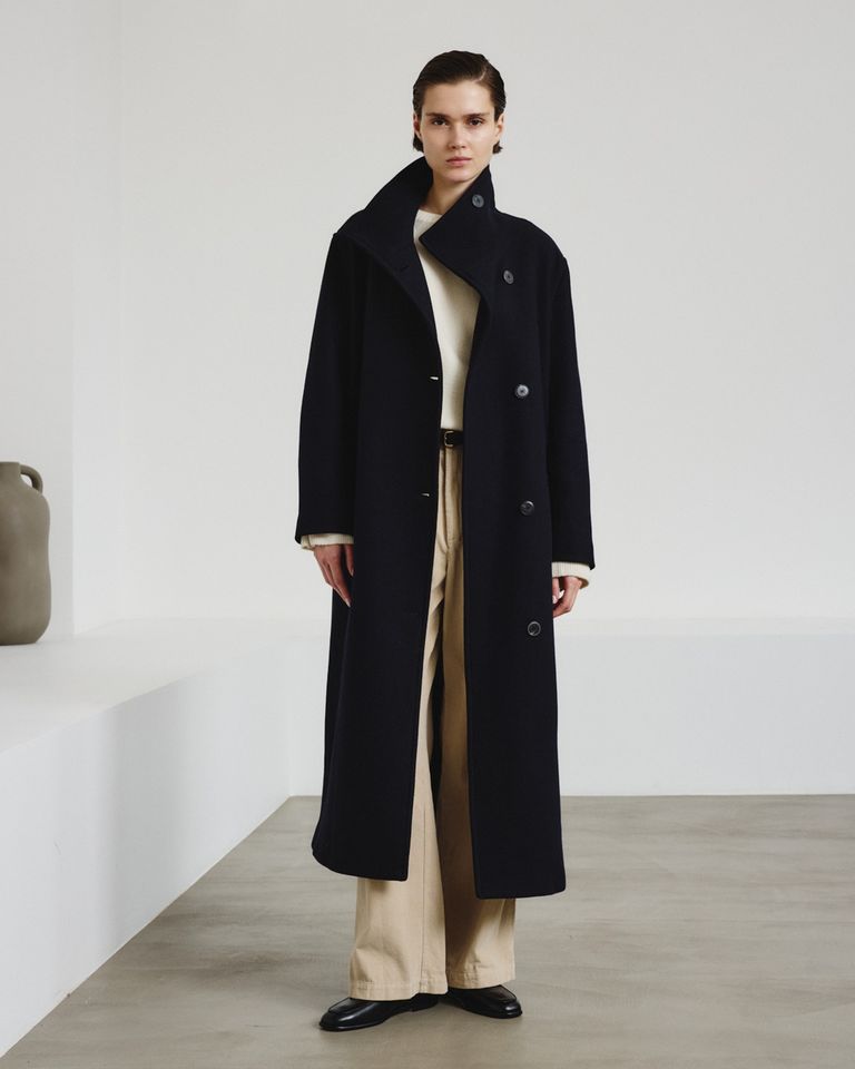 Cappotto in panno di lana infeltrito