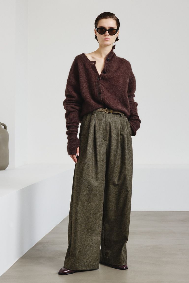 Pantalone sartoriale in micro pied de poule