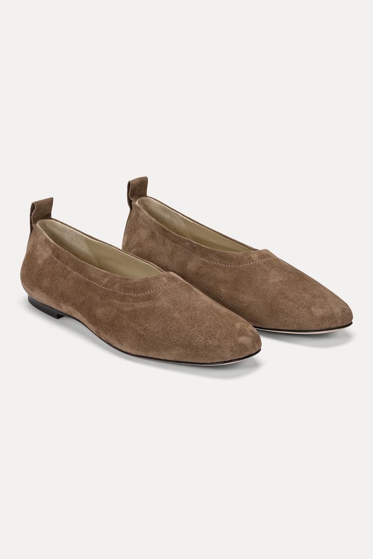Suede ballet flats