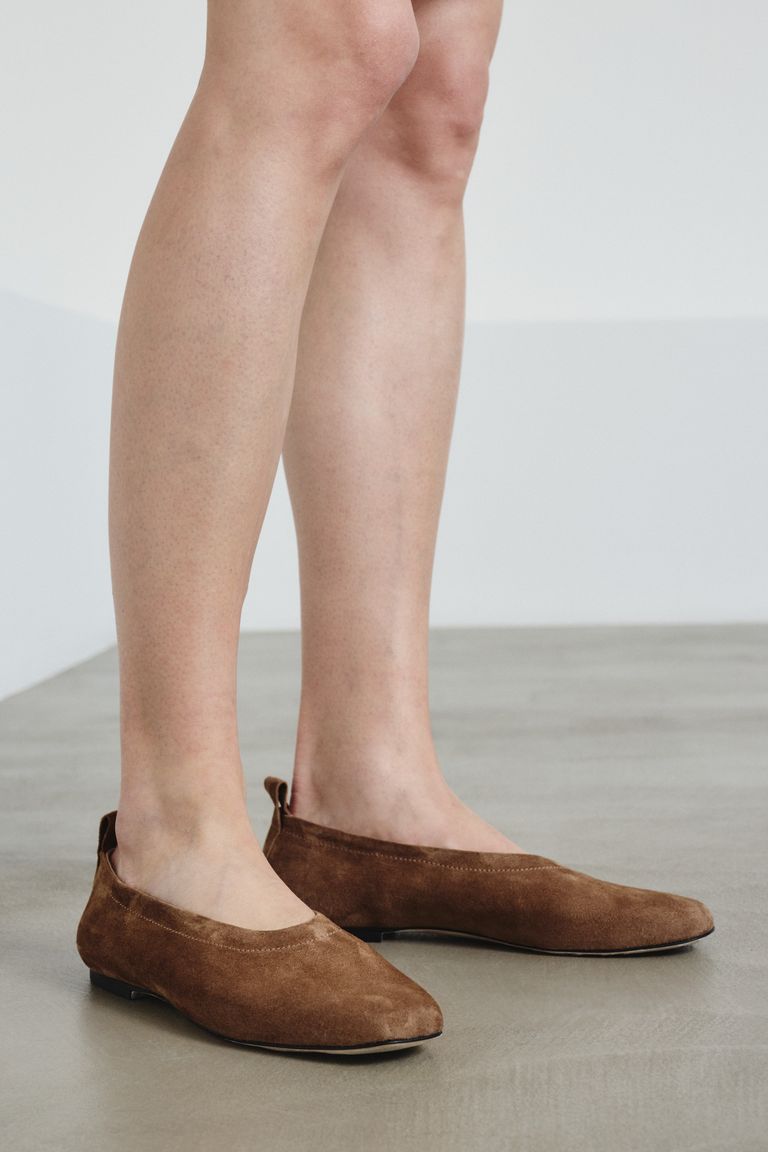 Suede ballet flats