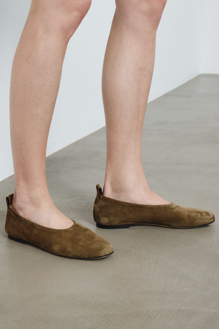 Suede ballet flats