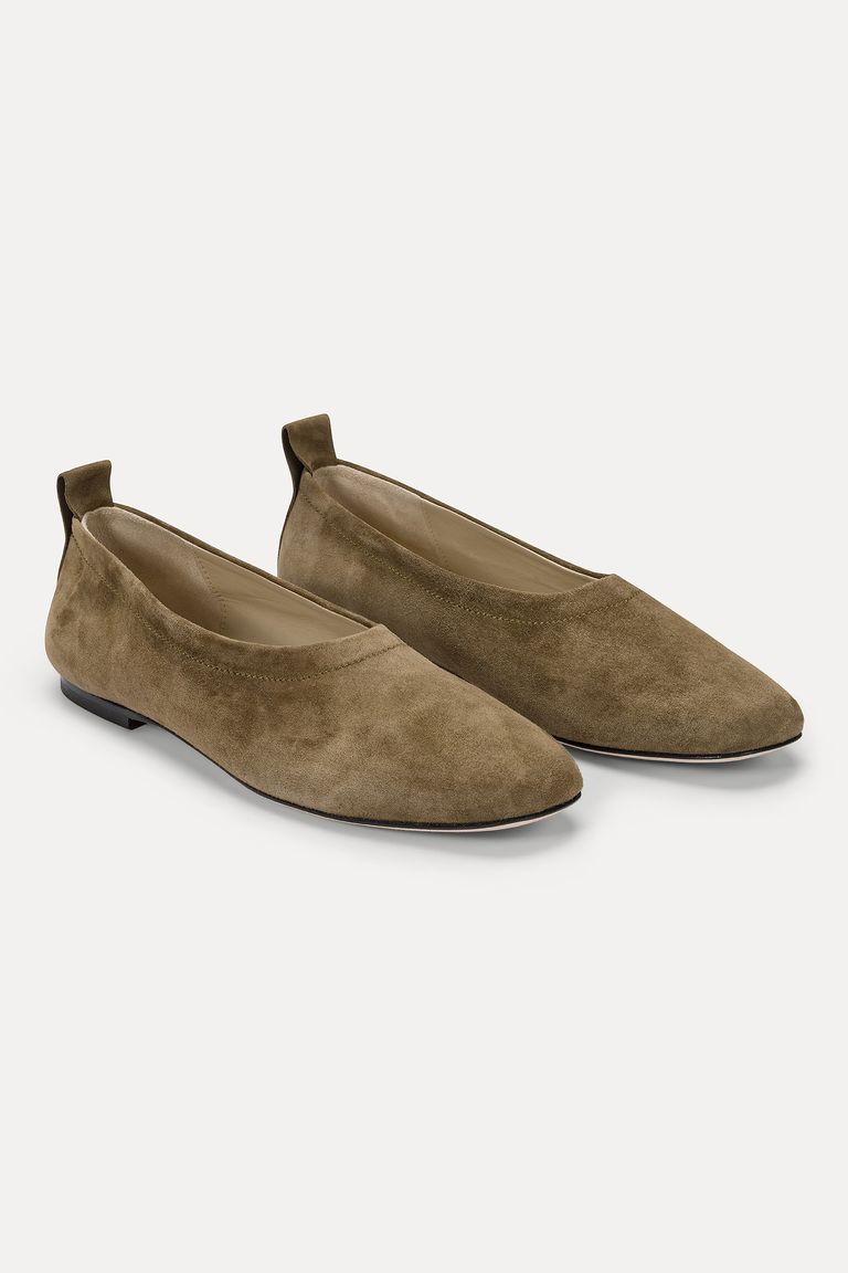 Suede ballet flats