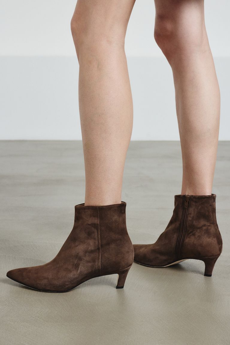 Suede ankle boot