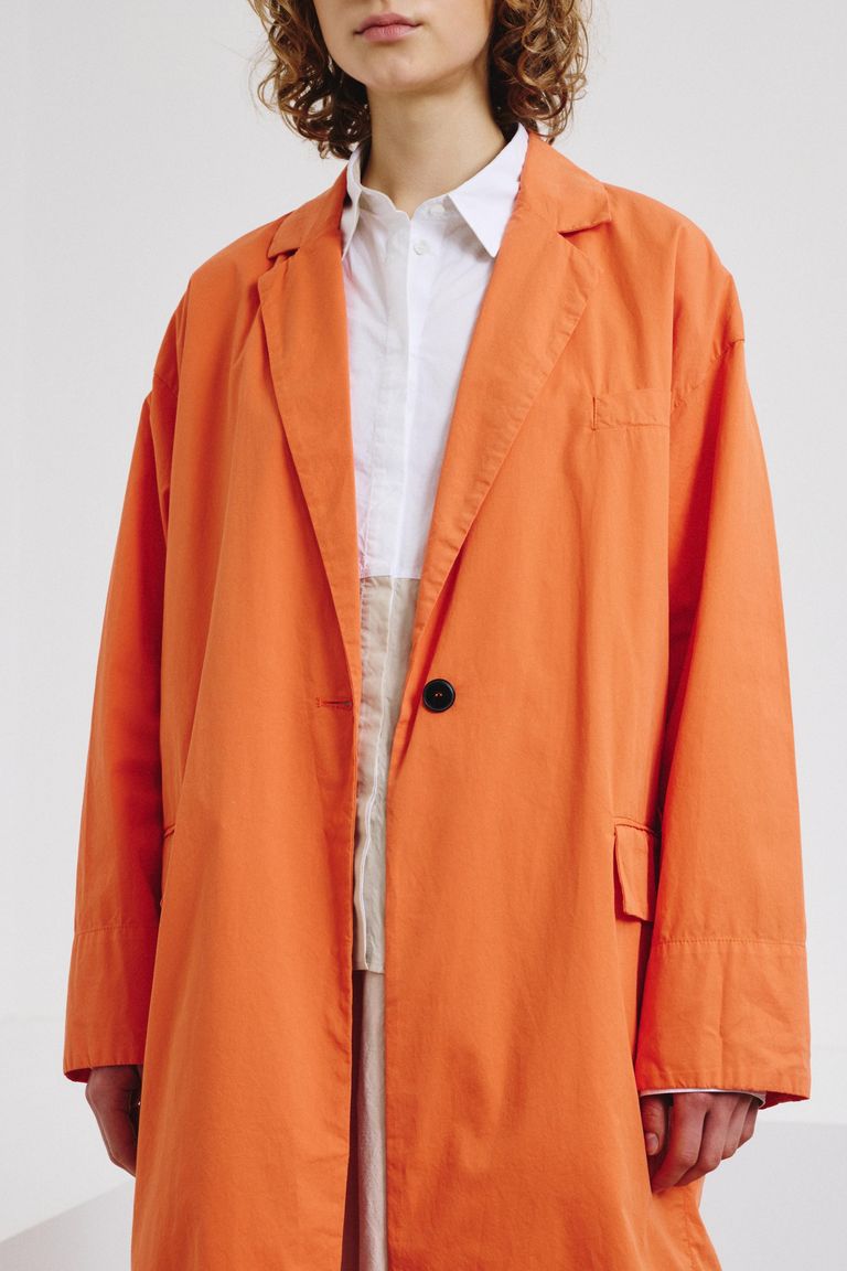 Cotton gabardine coat