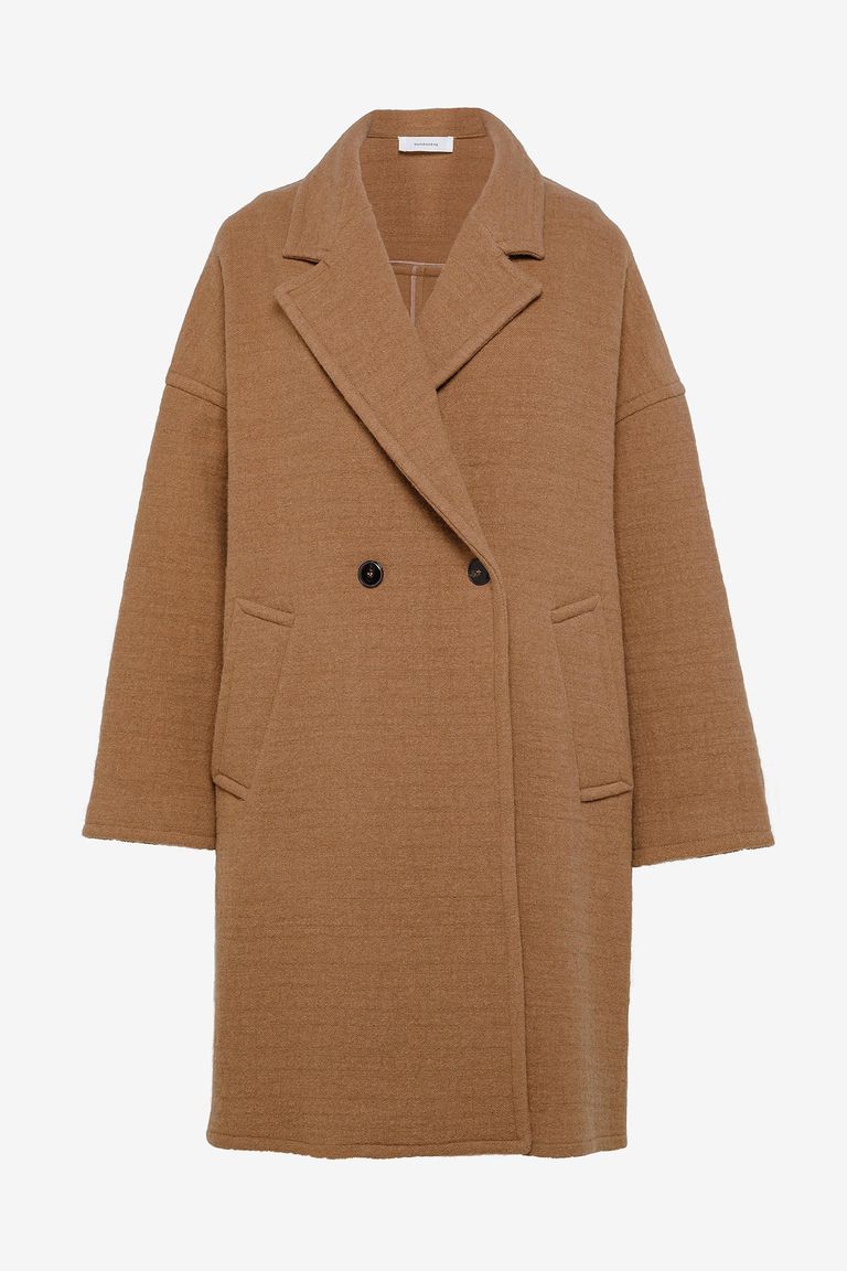 Double-breasted oversized coat