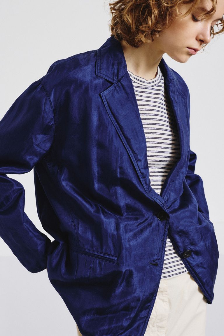 Veste doublée en coton et soie