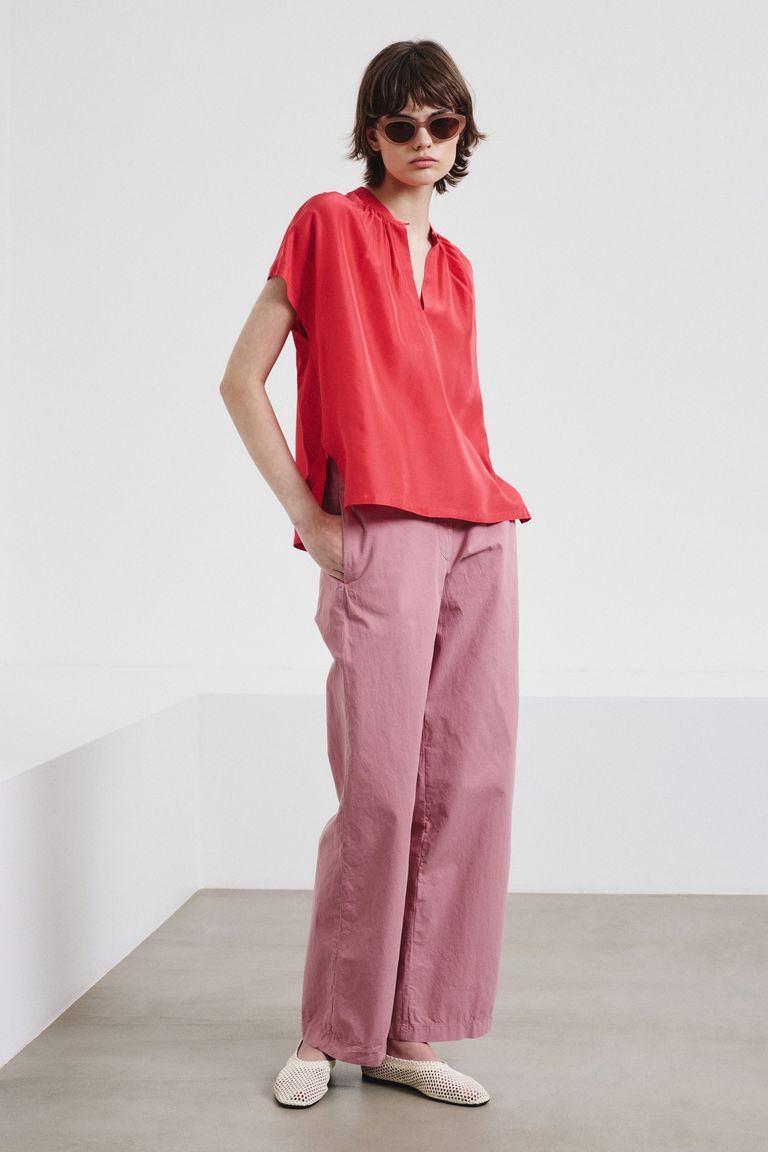 Pantalone iconico in gabardina di cotone