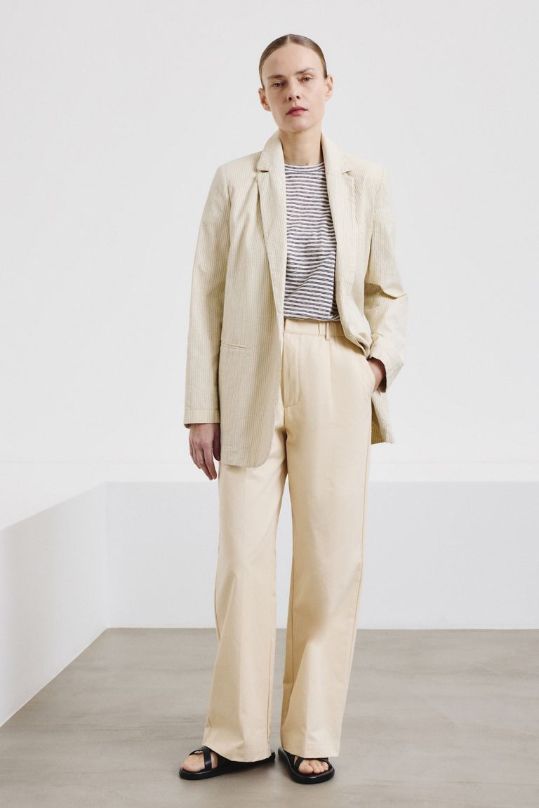 Technical cotton drill trousers baltic blue