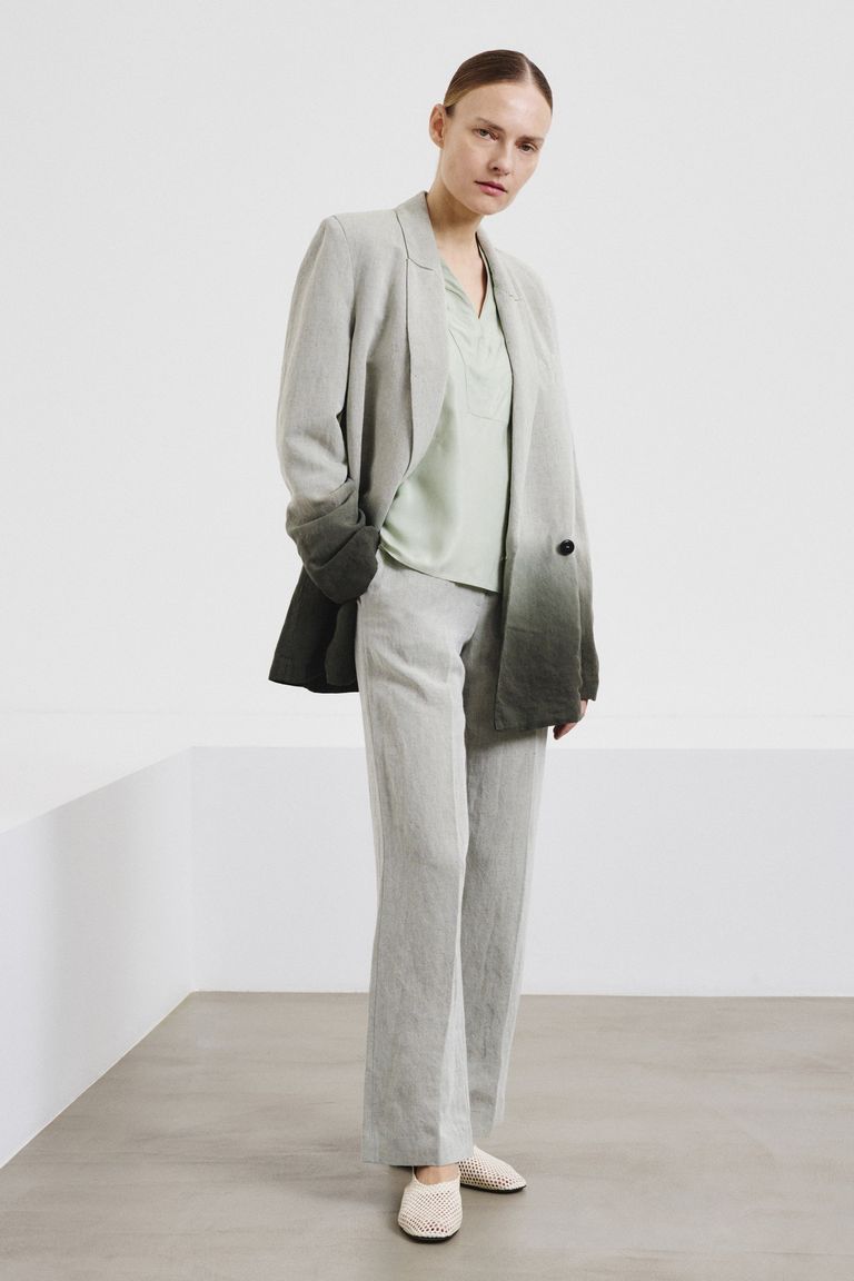 Pantalon en toile flammée