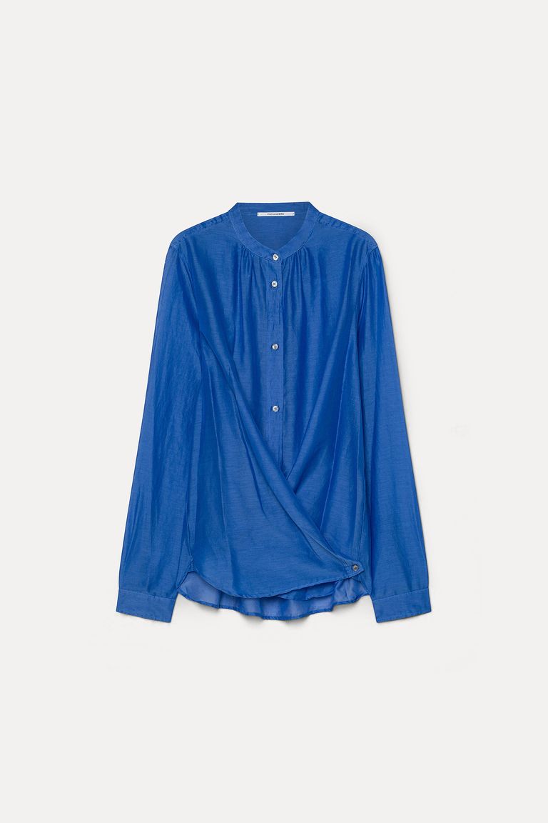 Chemise en mousseline de coton et soie