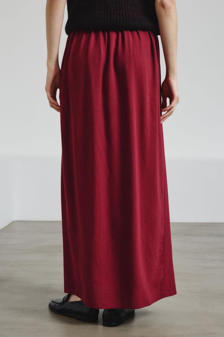 Jupe en flanelle crèpe