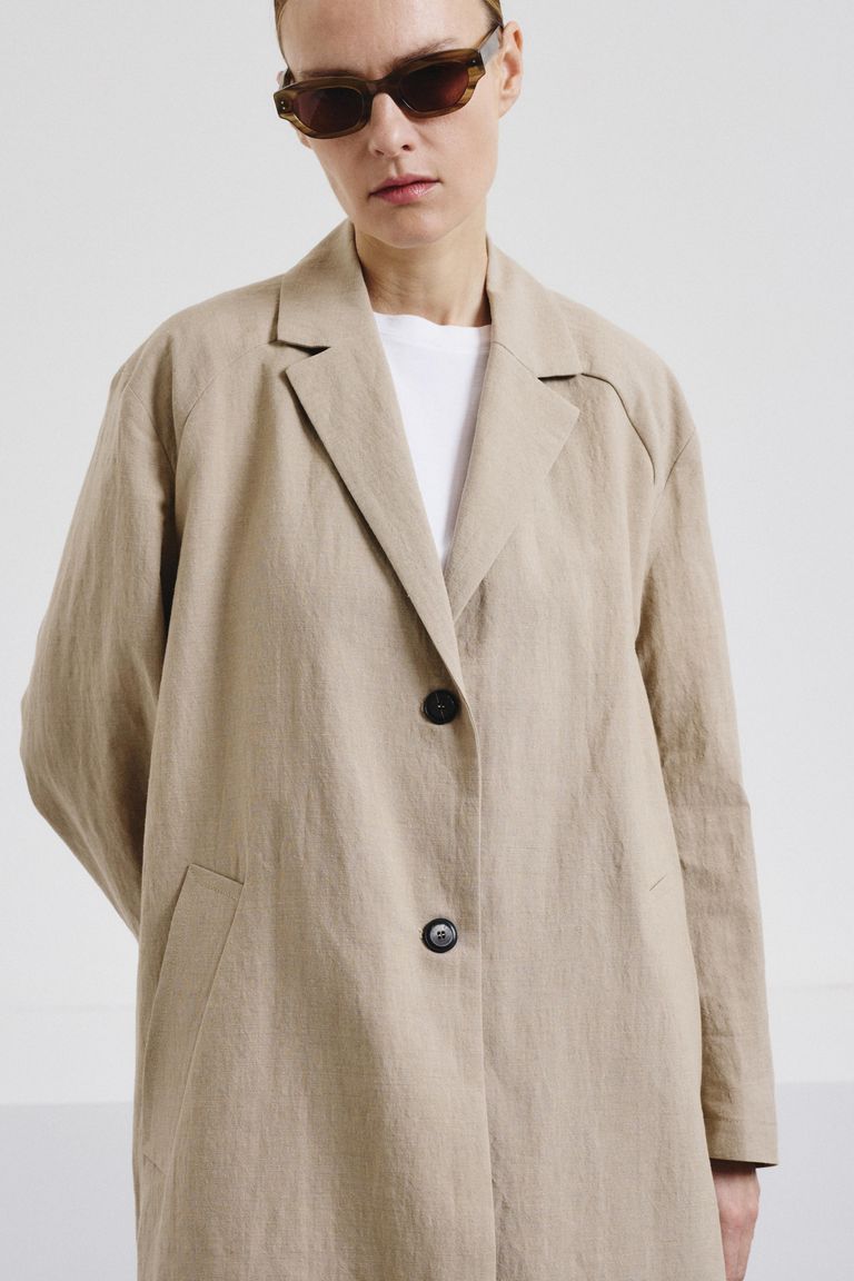 Linen and cotton panama coat