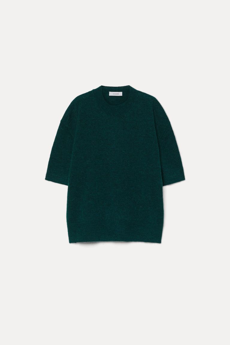 Fine-knit t-shirt in alpaca